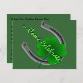 St Patrick's Party Einladungen Personalisiert Luck (Vorne/Hinten)