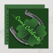 St Patrick's Party Einladungen Personalisiert Luck (Vorne/Hinten)