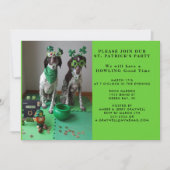 St. Patrick's Party Hunde mit Shanrocks Einladung (Vorderseite)