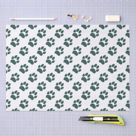 St. Patrick's Paw Print Seidenpapier (Handwerk)