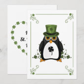 St. Patrick's Penguin Feiertagskarte (Vorne/Hinten)