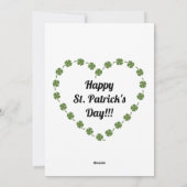 St. Patrick's Penguin Feiertagskarte (Rückseite)