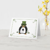 St. Patrick's Penguin Karte (Gelbe Blume)