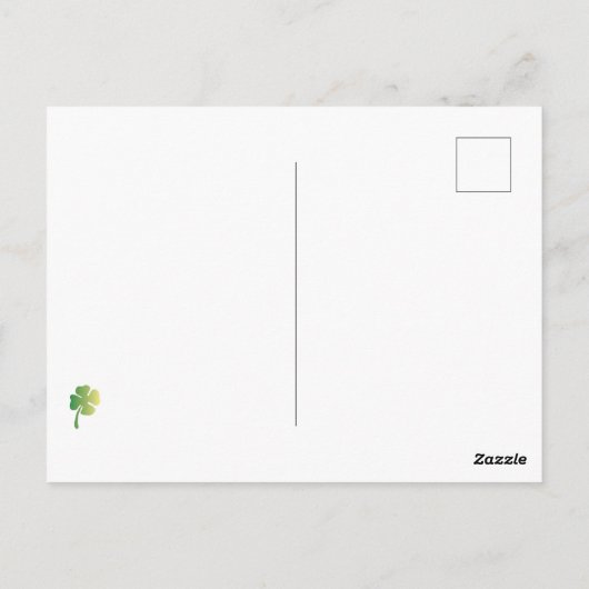 St. Patrick's Penguin Postkarte (Rückseite)