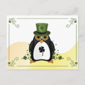 St. Patrick's Penguin Postkarte (Vorderseite)