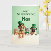 St Patricks Pets Mom Card Karte (Gelbe Blume)