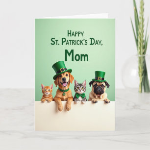 St Patricks Pets Mom Karte