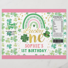 St Patrick's Pink Lucky One Chip Bag Wrapper Flyer