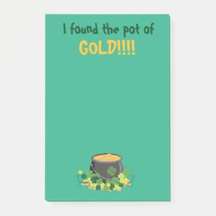 St. Patrick's Pot of Gold Post-it Klebezettel