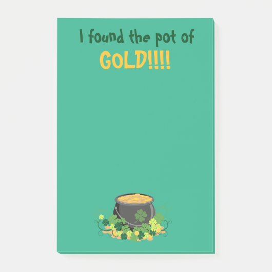 St. Patrick's Pot of Gold Post-it Klebezettel (Vorderseite)