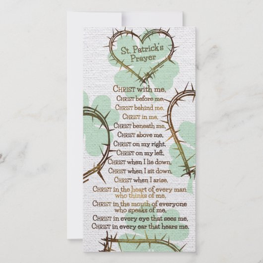 ST. PATRICK'S PRAYER Custom Religious Lesezeichen (Vorderseite)