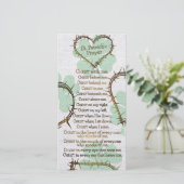 ST. PATRICK'S PRAYER Custom Religious Lesezeichen (Stehend Vorderseite)