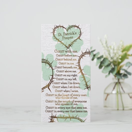 ST. PATRICK'S PRAYER Custom Religious Lesezeichen (Stehend Vorderseite)