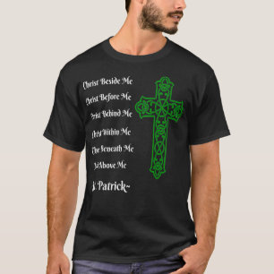 St Patricks Prayer Irish Green Christlich Cross T-Shirt