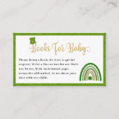 St. Patrick's Rainbow Baby Shower Books for Baby Begleitkarte (Vorderseite)