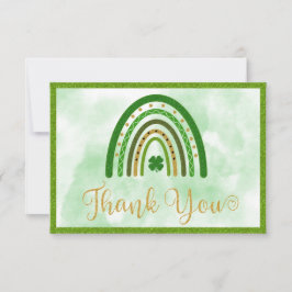 St. Patrick's Rainbow Baby Shower Danke Karte