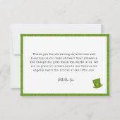 St. Patrick's Rainbow Baby Shower Dankeskarte (Rückseite)