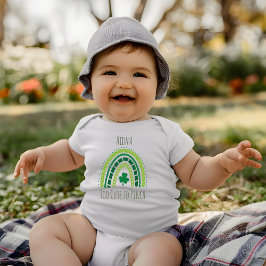 St. Patrick's Rainbow | Happy Whimsical Kleeblatt Baby Strampler