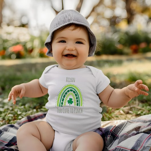 St. Patrick's Rainbow | Happy Whimsical Kleeblatt Baby Strampler