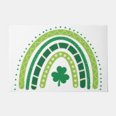 St. Patrick's Rainbow | Happy Whimsical Kleeblatt Fußmatte (Vorderseite)