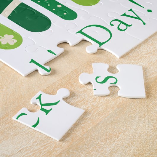 St. Patrick's Rainbow | Happy Whimsical Kleeblatt Puzzle (Seite)