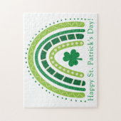 St. Patrick's Rainbow | Happy Whimsical Kleeblatt Puzzle (Vertikal)