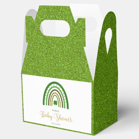 St. Patrick's Rainbow Irish Baby Shower Geschenkschachtel (Geöffnet)