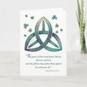 St. Patrick's Religious Sessings Celtic Triquetra Karte (Vorderseite)