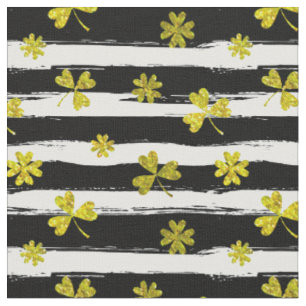 st patricks schwarz weiß klee stoff