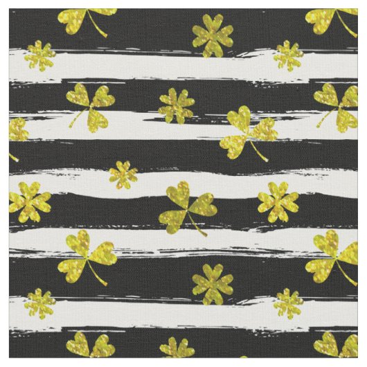 st patricks schwarz weiß klee stoff (Nahaufnahme)