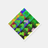 St. Patricks Servietten mit Shamrocks 2 (Ecke)