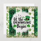 St. Patrick's Shenanigans Feiertagskarte (Vorne/Hinten)