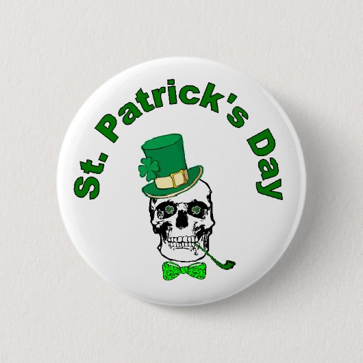 St. Patrick's Skull Button (Vorderseite)