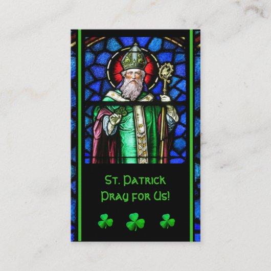 St. Patrick's Stached-Glass Gebet Heilige Karte (Vorderseite)
