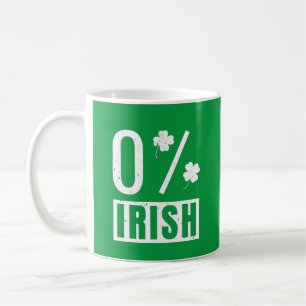 St. Patricks Tag 0% Irischer Vierblattklee Kaffeetasse
