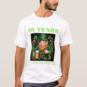 St. Patricks Tag 50 Jahre Schelmereien Geburtstag T-Shirt
