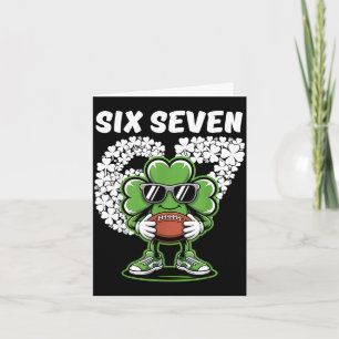 St. Patricks Tag 67 Kleeblatt Fußball sechs sieben Karte
