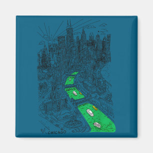St. Patricks Tag Chicago Graphic River grün irisch Magnet