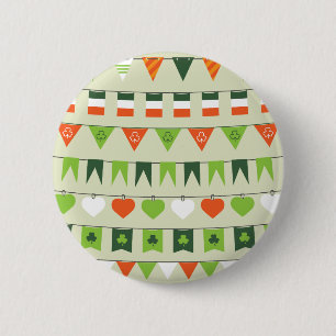 St. Patricks-Tag-Flagge Button