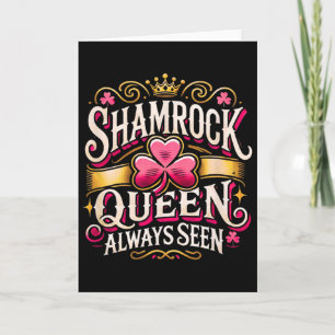 St. Patricks Tag Frauen Shamrock Königin Heiliger  Karte