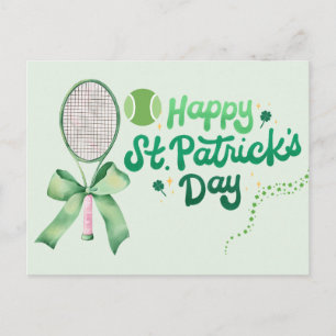 St. Patrick's Tag für Tennisspieler Feiertagspostkarte