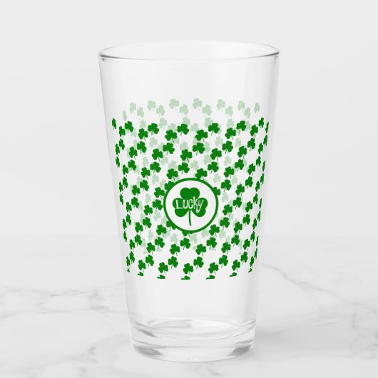 St. Patricks-Tag Glas (Vorderseite)