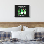 St Patricks Tag Glück Kleeblatt Leopard Gnome Leinwanddruck (Insitu (Schlafzimmer))
