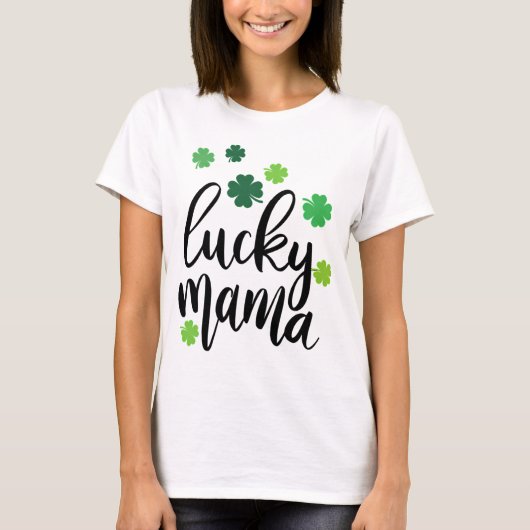 St. Patricks Tag glückliche Mama T-Shirt (Vorderseite)