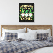 St. Patricks Tag Glückskleeblatt-Gnom Leinwanddruck (Insitu (Schlafzimmer))
