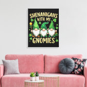 St. Patricks Tag Glückskleeblatt-Gnom Leinwanddruck (Insitu (Wohnzimmer))