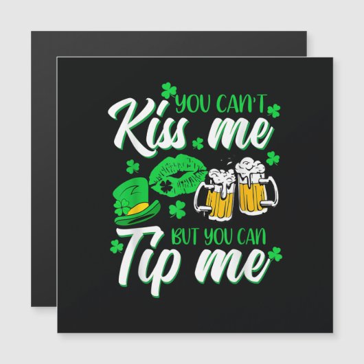 St. Patricks Tag Glückskleeblatt Magnetkarte (Vorne/Hinten)
