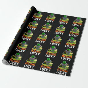 St. Patricks Tag Glückspilz Geschenkpapier