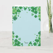 St. Patricks Tag Glücksregenbogen Karte (Rückseite)