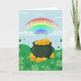 St. Patricks Tag Glücksregenbogen Karte